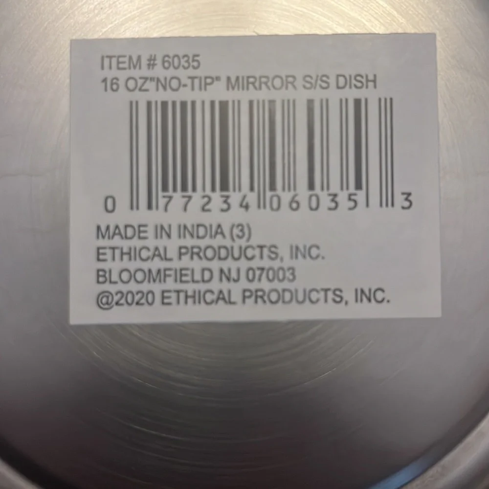 🐾NWT 3/ stainless steel no skid dog bowls 16 oz no tip bowls